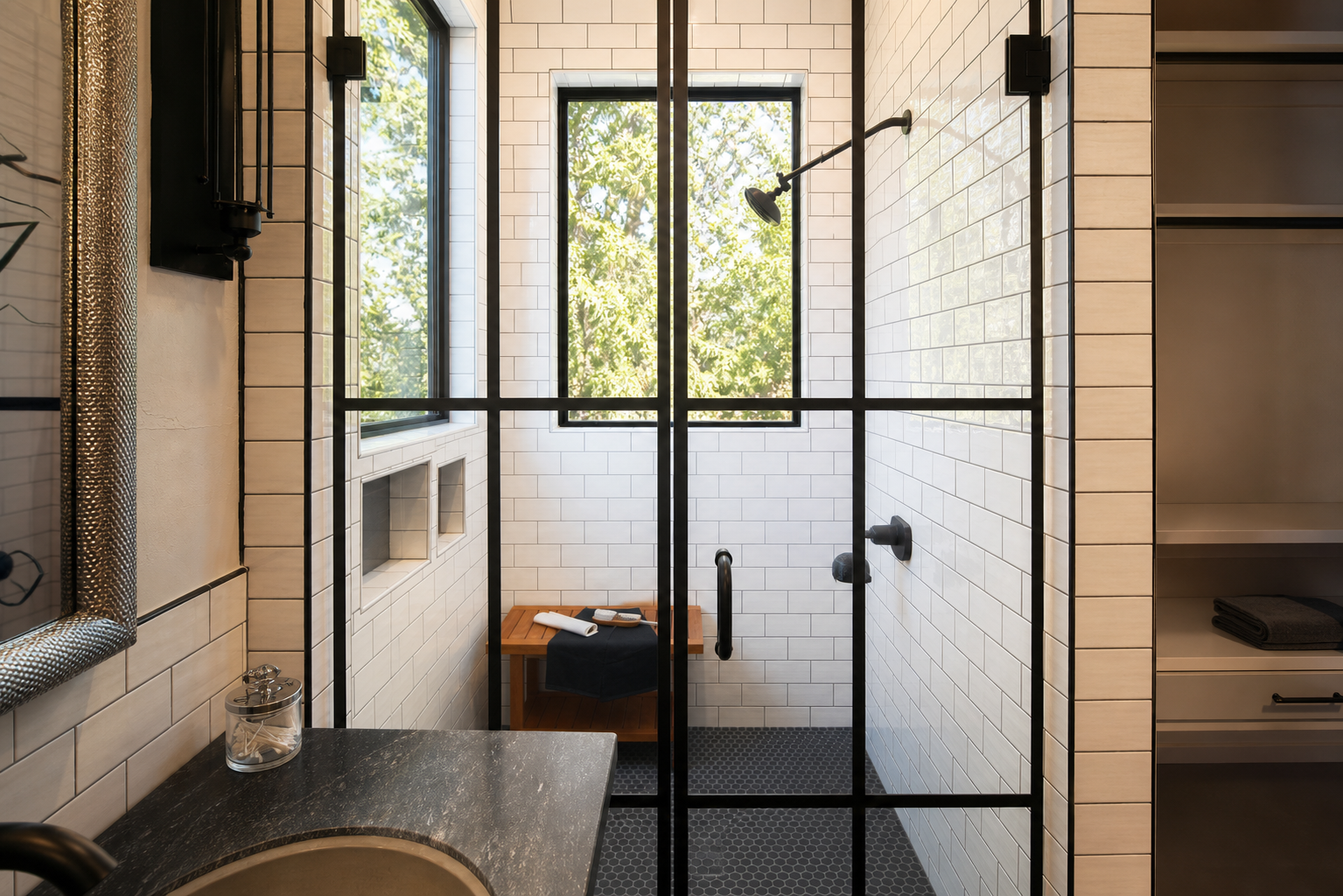 Luxury glass shower enclosure